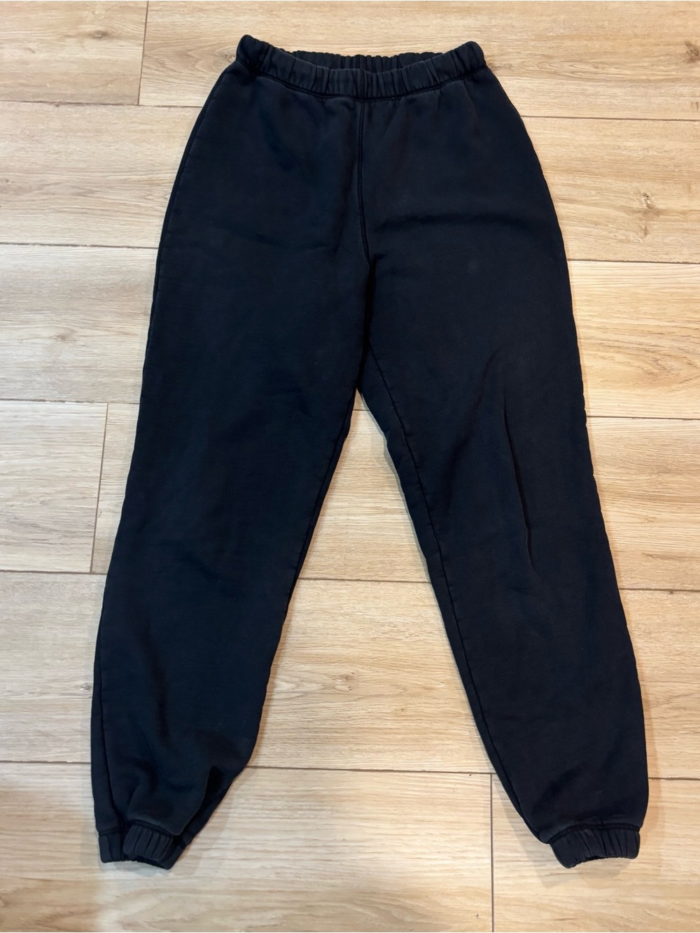 Reformation Jeans Black Sweatpants XS Lounge Casual Stretch Minimalist USA Made